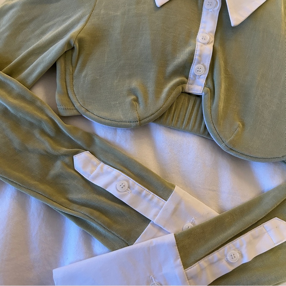 Mirror Palais Light Green Polo Bra Top - Picture 6 of 7